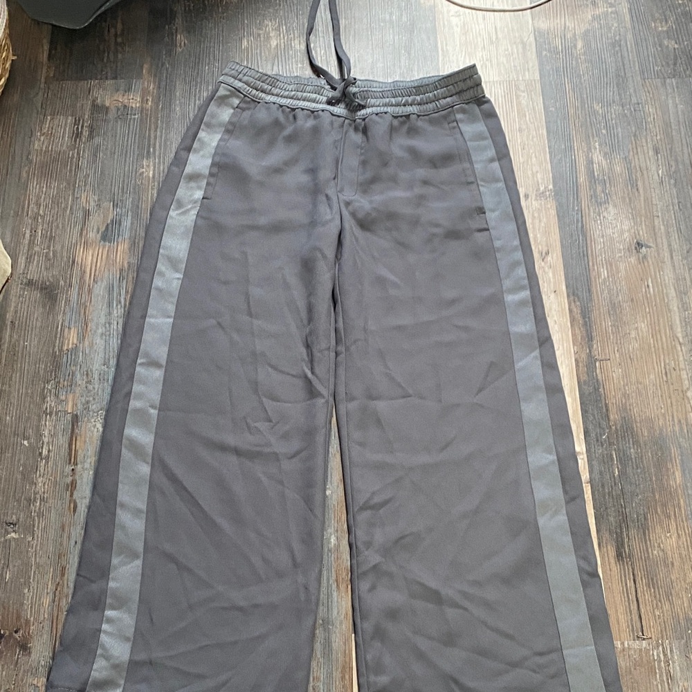 Banana Republic Dressy Charcoal Joggers with Side Stripes